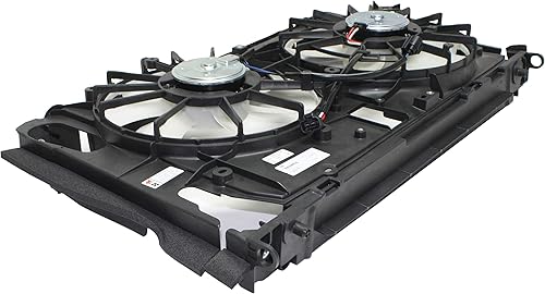Miniatura 3 de Evan-Fischer - Conjunto de cubierta de ventilador de radiador compatible con Toyota RAV-4 09-12 3.5L Dual USA Built