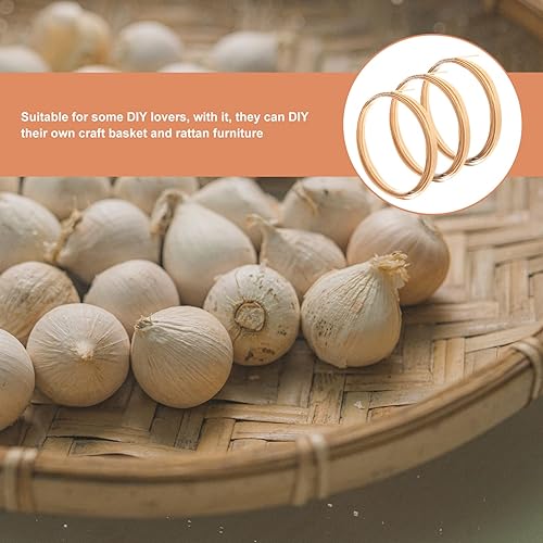 Miniatura 17 de EXCEART Tiras 3 rollos de caña plana ancha fina caña de bambú natural Bobina plana para cesta de tejer suministros de caña de ratán correas DIY Verde