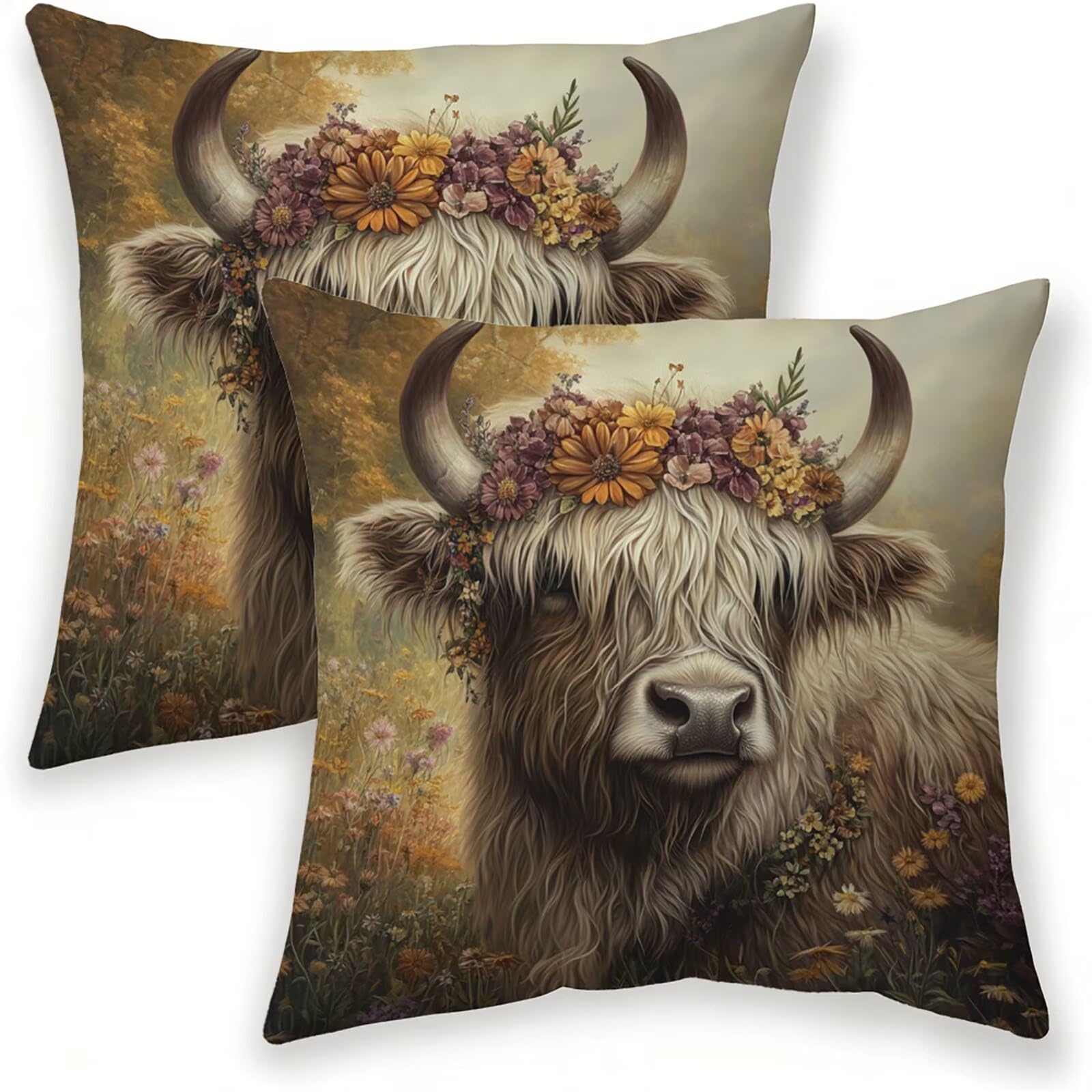 Housse coussin canapé 60x60 lot de 2 pour rénover vos vieux oreillers
