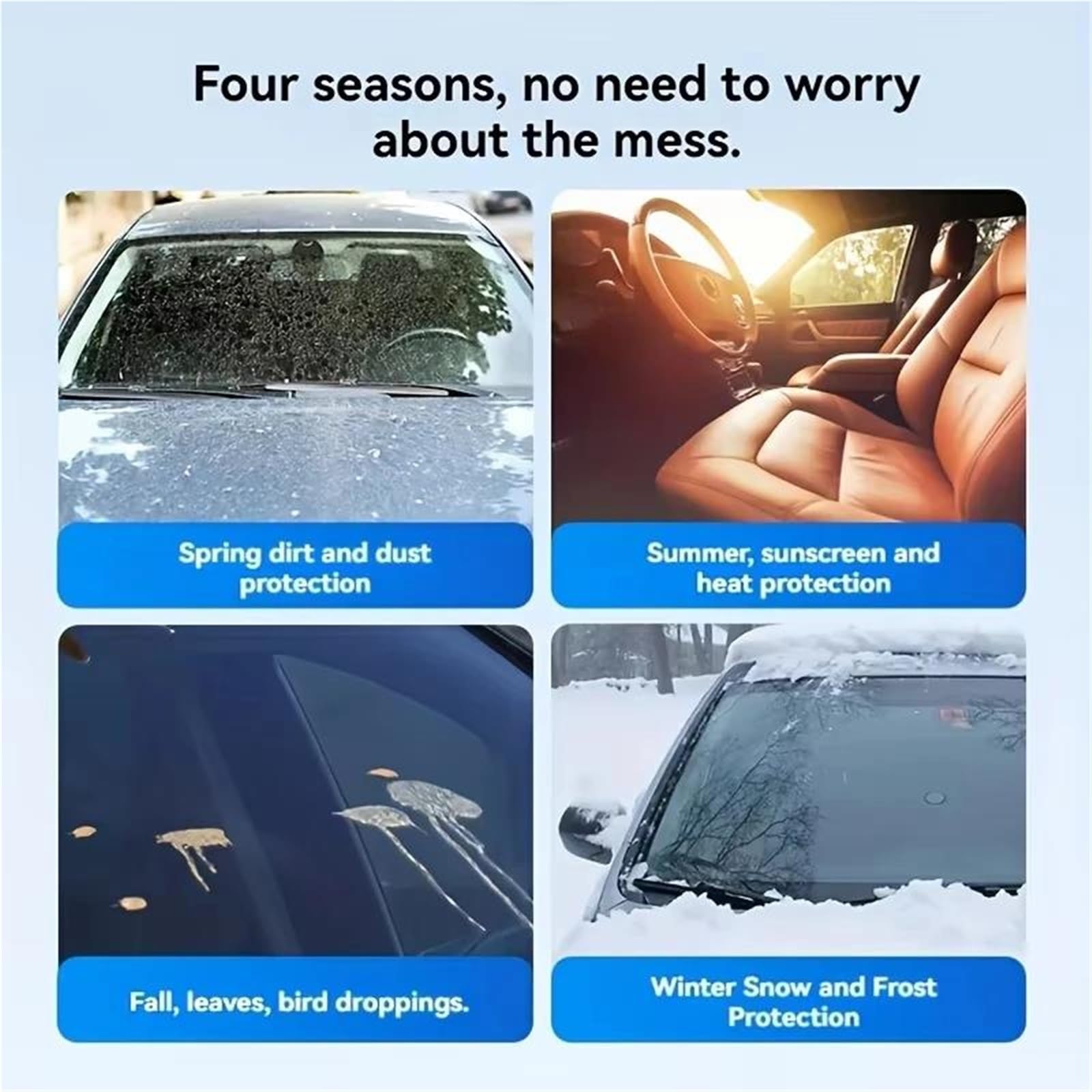 Finestra Copertura da Neve Protezione Parasole Parabrezza per Auto Protezione Solare Anteriore Copertura Auto Telo Antighiaccio