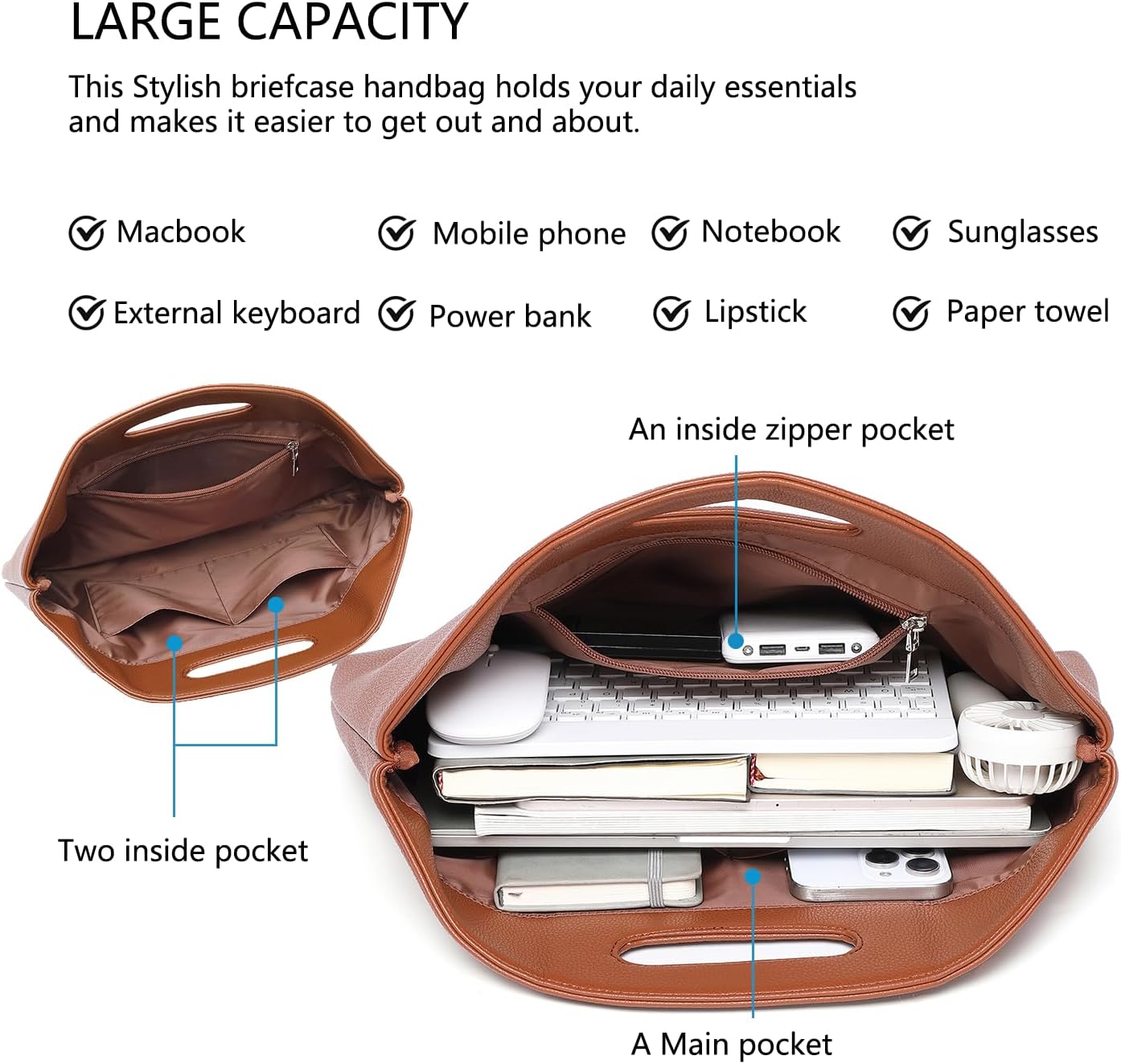 Official Document Computer Bag Stylishly Sleek with Multiple Compartments and Easy to Carry Design