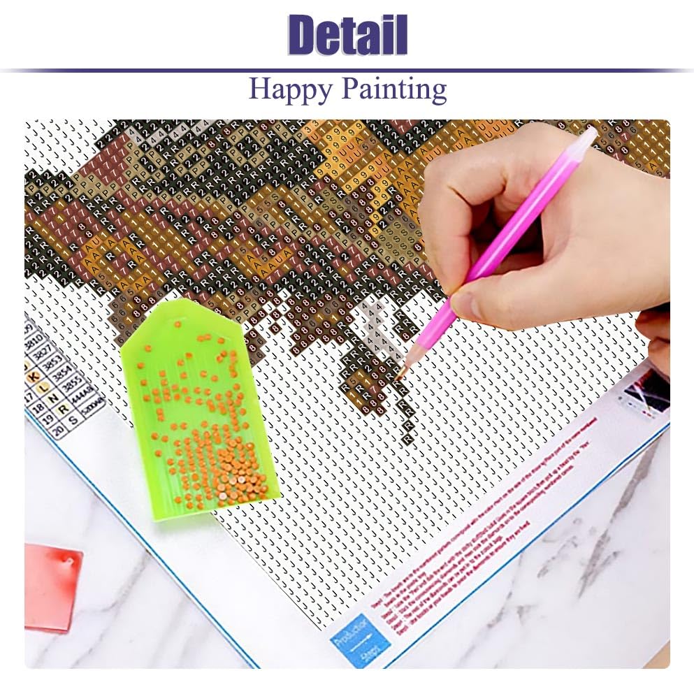DIY Diamond Painting Kit – 5D Strassbild Mit Hirsch, Voller Glitzer, 40x29 Cm