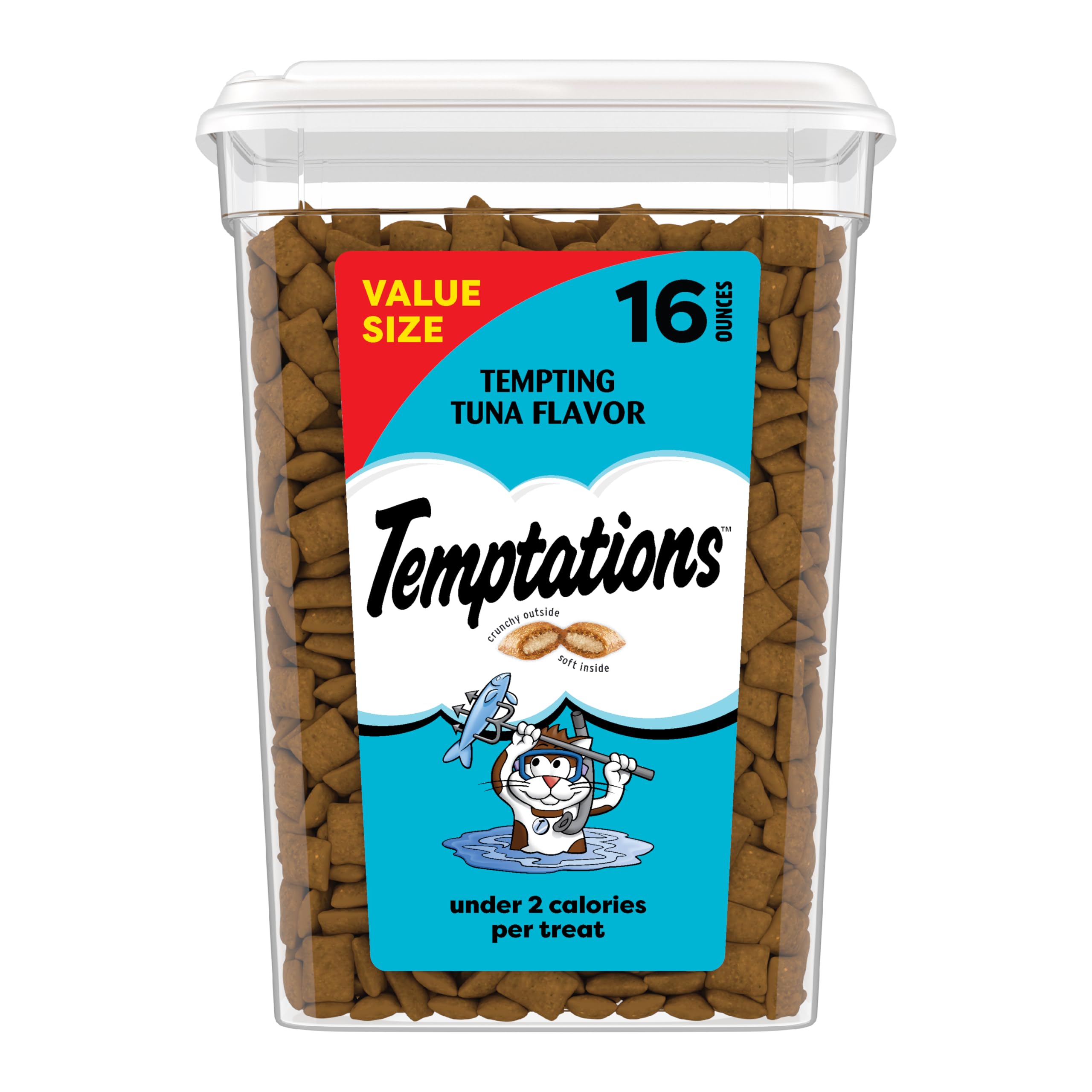 Temptations Classic Crunchy and Soft Cat Treats, 16 oz. Tub