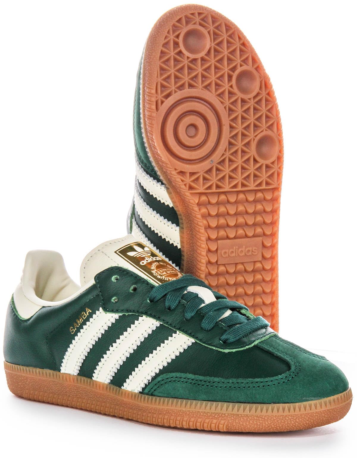 adidas Samba Og W IE0877, Zapatillas deportivas, Collegiate Green Gum, 9.5