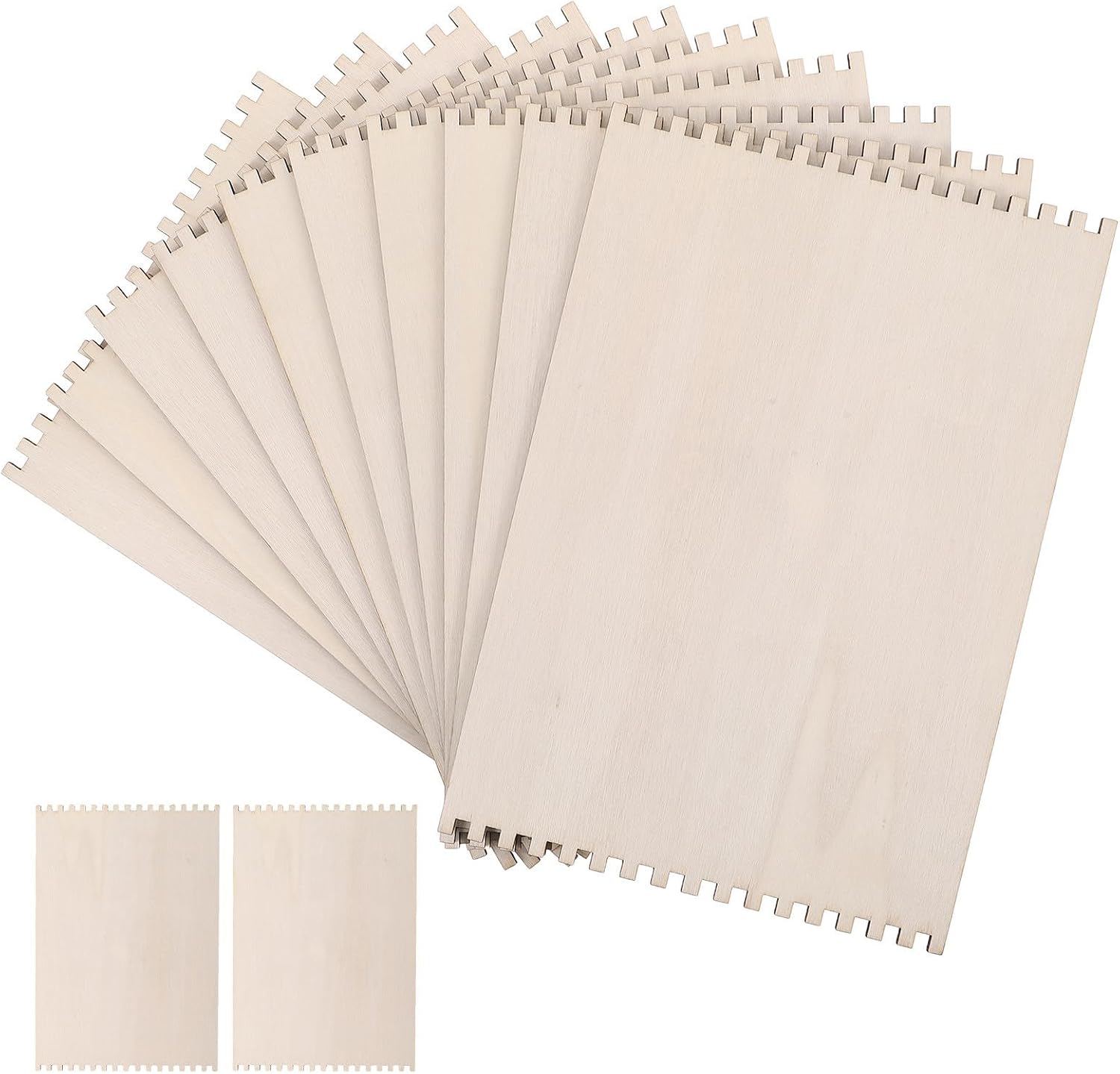 12pcs Wooden Weaving Board Looms for Beginners, Notched