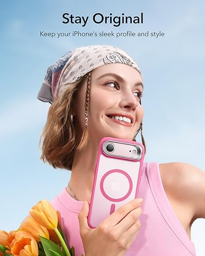 Vista 633 de ESR - Funda para iPhone 15 compatible con MagSafe, funda protectora de grado militar con soporte integrado, cubierta trasera resistente a