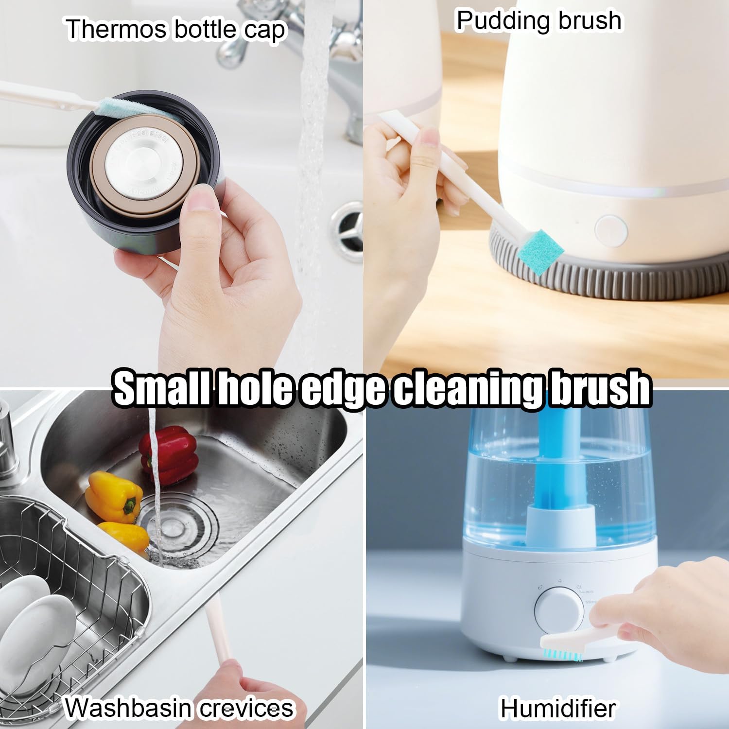 13pcs Humidifier Cleaner Brush Set, Small Detail Cleaning Brushes for Humidifiers Mini Cleaner Kit Tool Accessories for Household Keyboard Tiny Bottles Tiles Tight Spaces