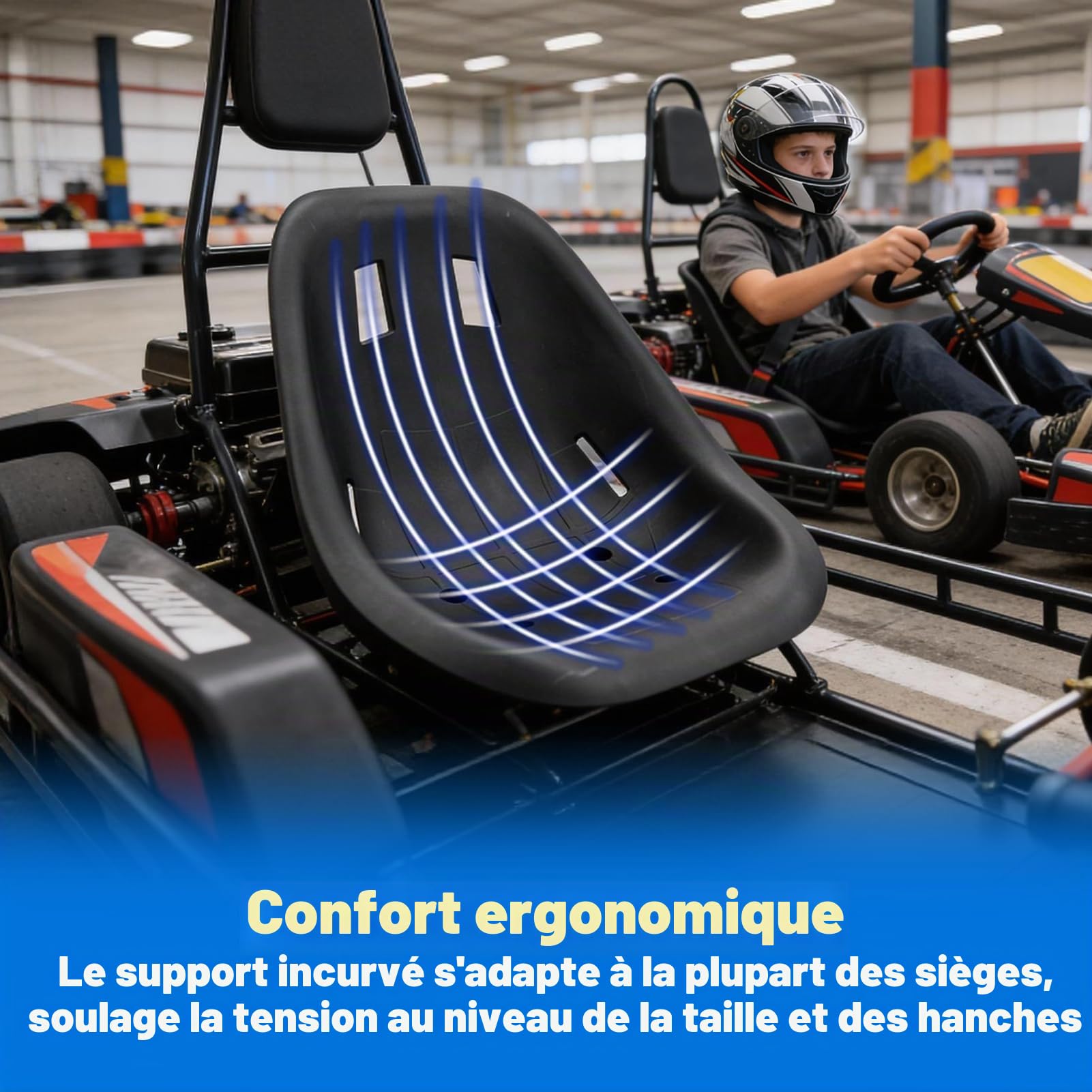 Siege Kart pour Karting Drift, ABS, Confortable Design Ergonomique | Universal Siege de Karting pour Kart, Drift Et Voiture D'Équilibre, Idéal pour Projets DIY, 50x44x25cm