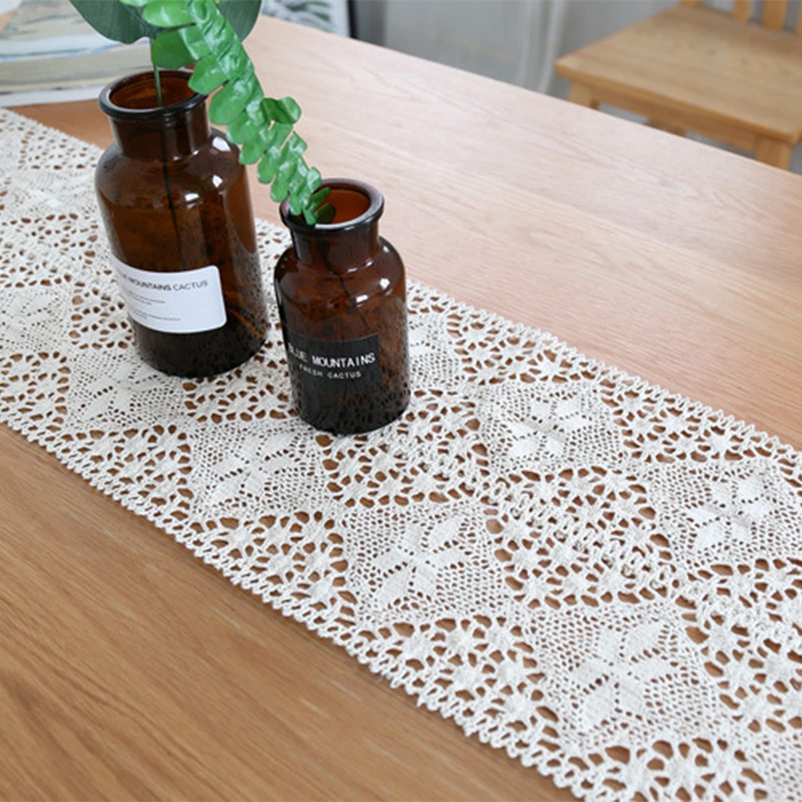 Tappeto all'uncinetto realizzato al 100% in cotone riciclato