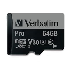 Verbatim 47042 ProMicroSDHC 64GB microSDHC Card U3 | Up to 90MB/s Read Speed | Class 10 | Full HD & 4K