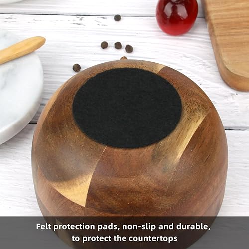 Miniatura 4 de HESHIBI Caja de madera para salar con tapa y cuchara de mármol, moderna piedra blanca con sal o pimienta para condimentos de especias y azúcar,