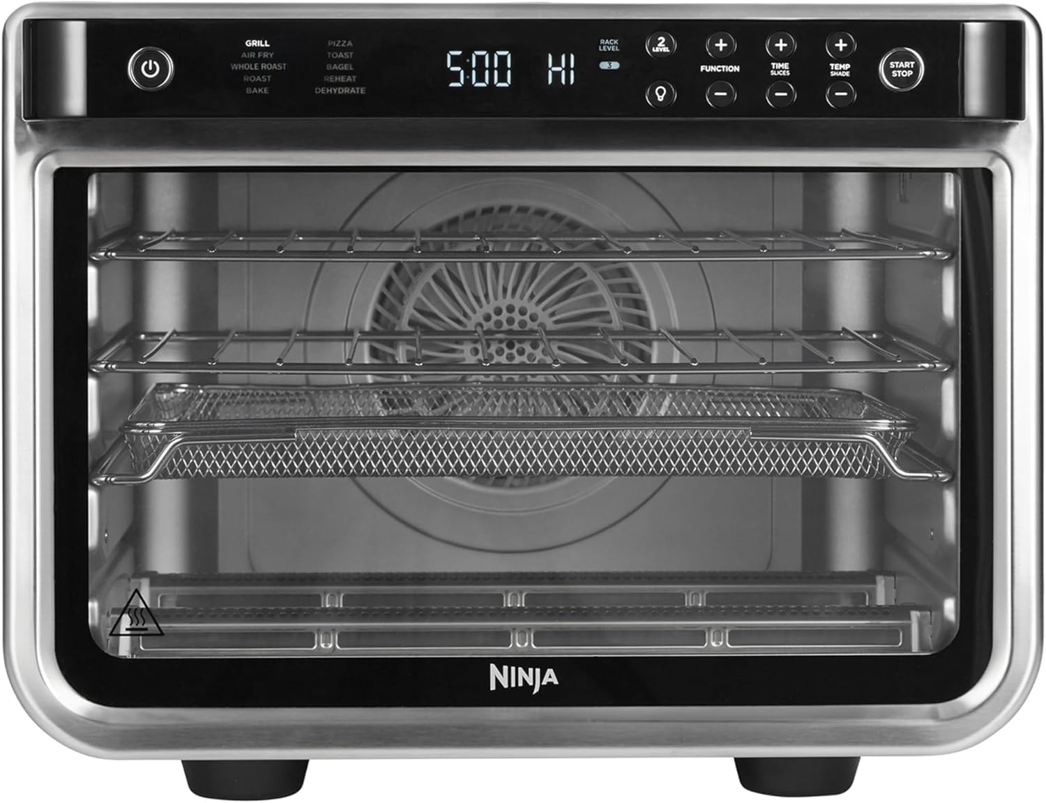 Ninja Foodi 10-in-1 Multifunction Oven, Fast Mini Oven, Countertop Oven, 10 Cooking Functions, Air Fry, Pizza, Grill, Roast, Bake, Toast and Bagel, Silver/Black, DT200ME, 2 Years Warranty 10-in-1 Multifunction Oven Countertop Silver and Black 1.8kg