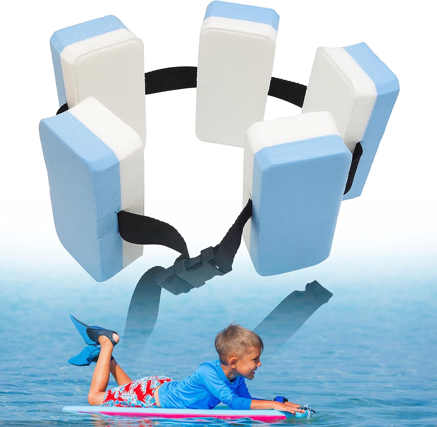 Swim Floating Belt for Kids, Auxiliary Swimming Training Buoyancy Safety Board, Fully Adjustable Nylon Belt : Sports & Outdoors