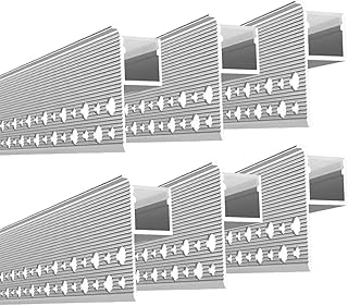 Besseto Trockenbau LED Profil 6 Pack 3.3FT/1 Meter Trim Rand Trockenbau LED Streifen Aluminium Profil, Trimless vertiefte Aluminium LED Fliesen Profil für Wände und Decken
