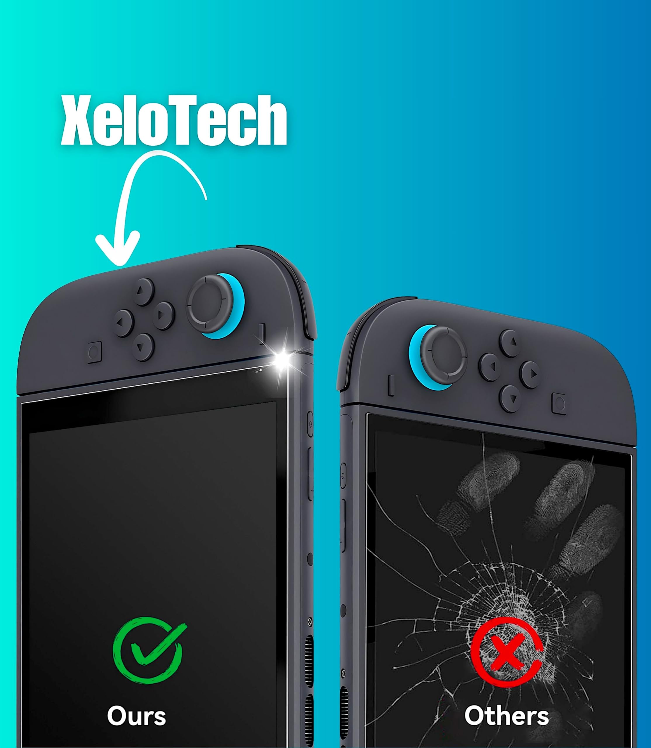 XeloTech Panzerglas für Nintendo Switch 2 (Modell 2025) – 9H Displayschutzfolie, Kratzfest & Full Coverage Schutzfolie, 2 Stück – Getestet von Gamers