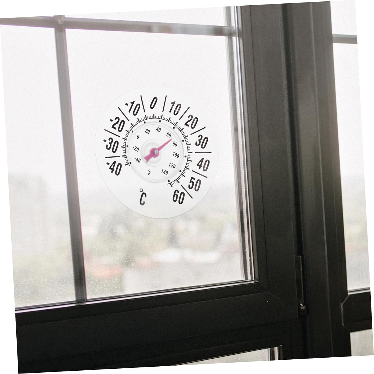 2 Pack Window Thermometer with Suction Cup, 7 Inch Analog
