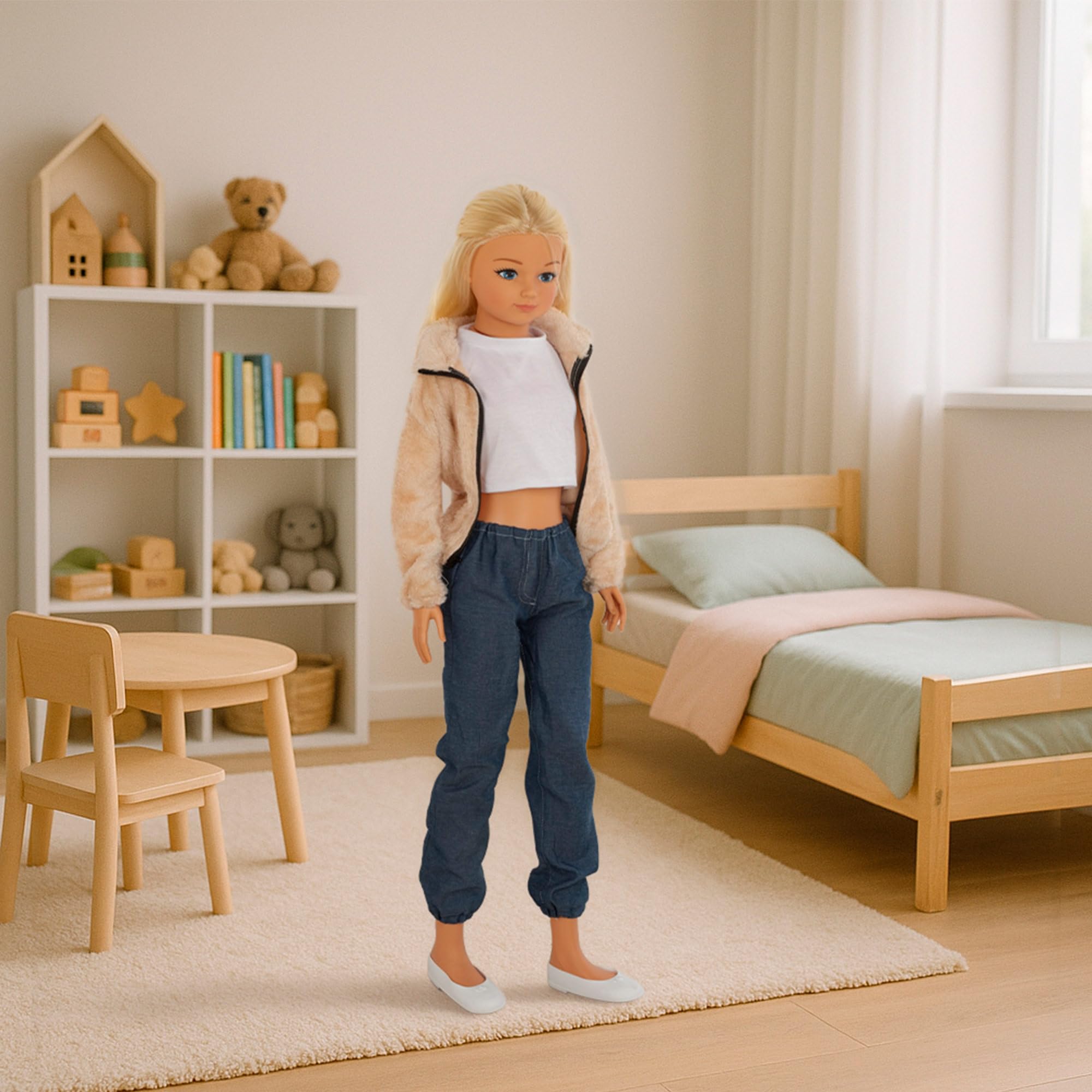 ColorBaby Maria Casual 39653 Grande poupée Jupe, Accessoires Inclus, poupées à coiffer, Jeux de rôle, Jouets pour Enfants de Plus de 3 Ans