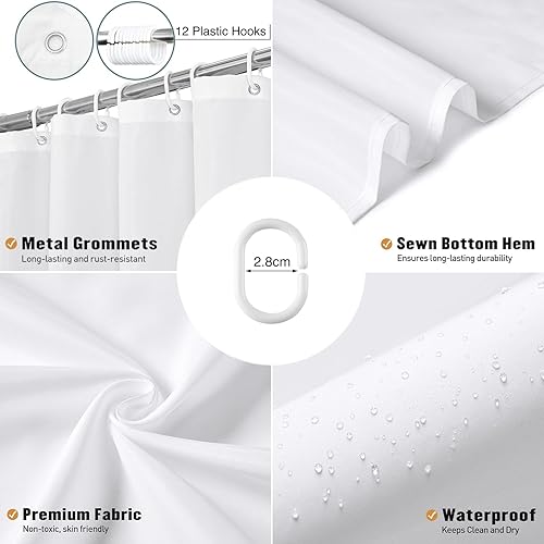 Miniatura 5 de Bonita cortina de ducha de Halloween con 12 ganchos, impermeable, espeluznante, fantasma, gato, cortina de baño, decoración de cortina de baño,