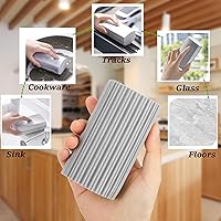 Vista 5 de 6 Pack Damp Clean Duster Sponge,Dusting Sponge Duster for Housekeeping,Reusable Household Cleaning Sponge for Blinds, Fan Blades,Mirrors,Glass, Gris