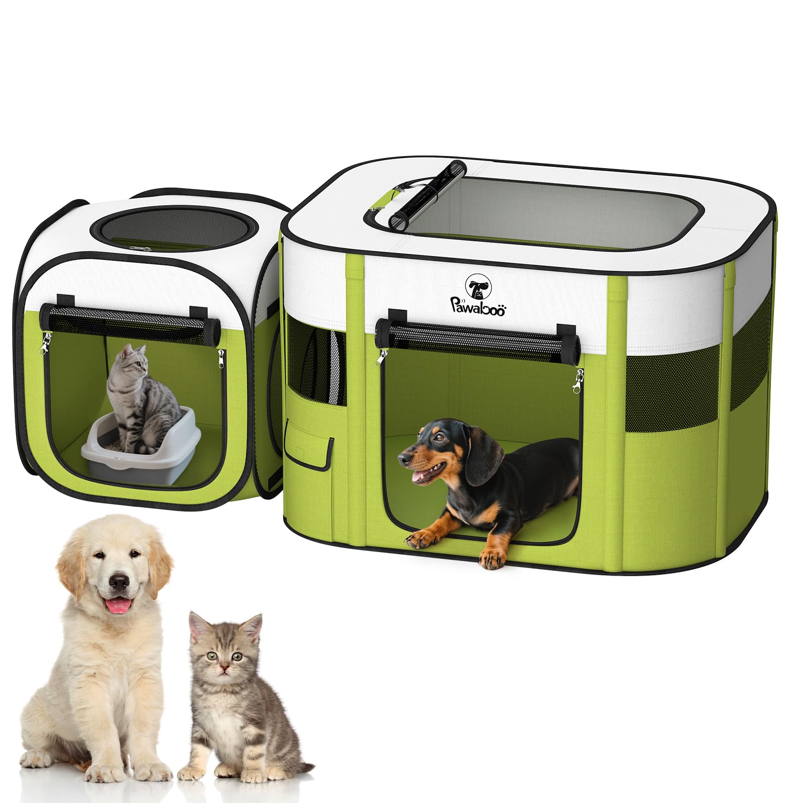 【特価商品】ペットサークル 折りたたみ 二合一 猫 ケージ トイレ別 Pawab 特価商品】ペットサークル 折りたたみ 二合一 猫 ケージ トイレ別