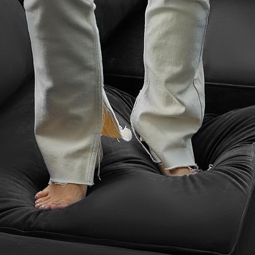 Miniatura 158 de Belffin Sofá modular Módulo medio con almacenamiento Accent Silla sin brazos para sofá modular seccional terciopelo gris Gris,Negro -,Azul,Verde