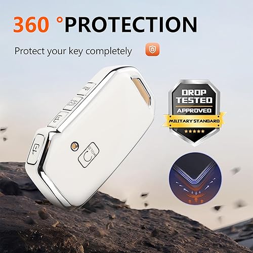 Miniatura 4 de Funda para llavero Kia con llavero de diamante, funda de TPU suave compatible con Cerato Ceed Forte NIRO Sorento Seltos Soul Telluride Remote Smart