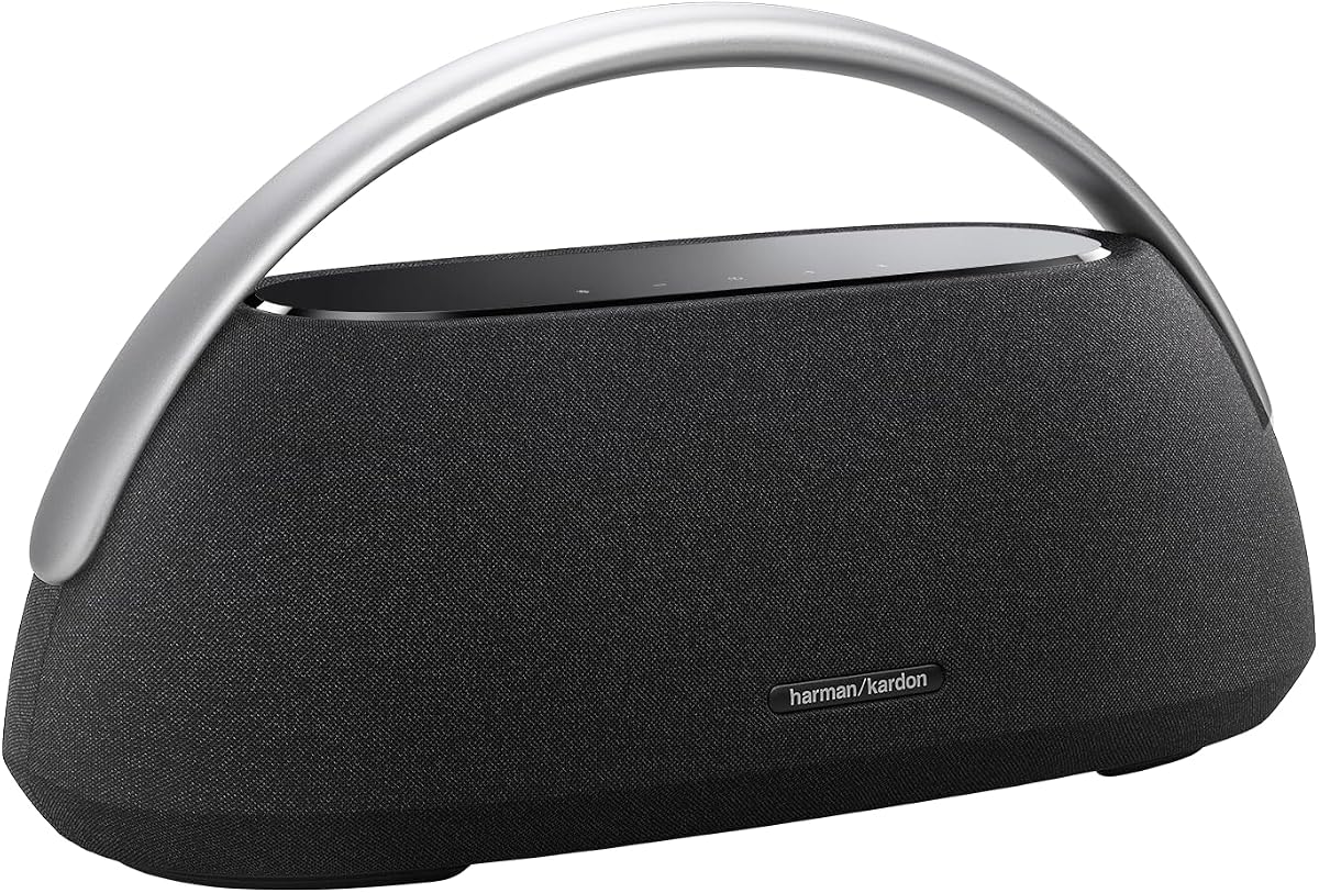 Go + Play 3 - Portable Bluetooth speaker with superior sound and 8 hours playtime, USB Charging, Auto self tuning, Dual far-field microphones, Made in part with recycled materials(Black)