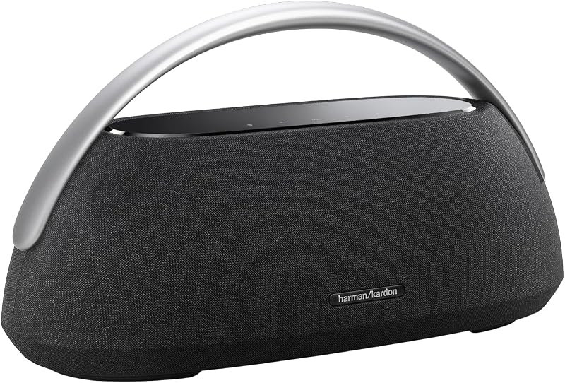Go + Play 3 - Portable Bluetooth speaker with superior sound and 8 hours playtime, USB Charging, Auto self tuning, Dual far-field microphones, Made in part with recycled materials(Black)