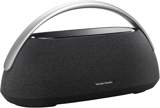 Harman Kardon Go + Play 3 - Portable Bluetooth speaker with superior sound and 8 hours playtime, USB Charging, Auto self tuning, Dual far-field microphones, Made in part with recycled materialsBlack