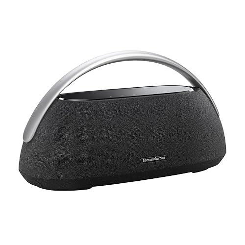 Harman Kardon Go + Play 3 - Portable Bluetooth speaker with superior sound and 8 hours playtime, USB Charging, Auto self tuning, Dual far-field microphones, Made in part with recycled materials(Black)