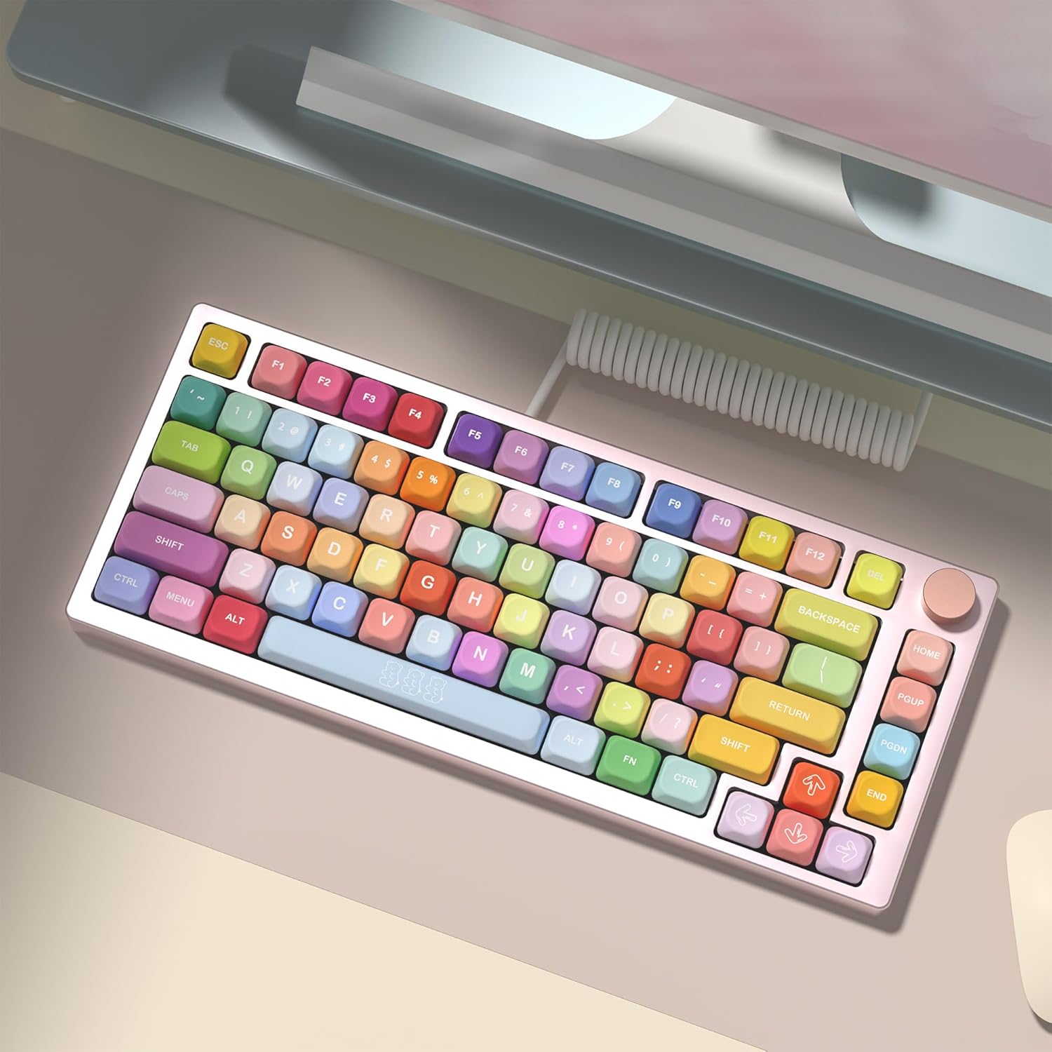 KBDiy Gummy Bears KOA Profile Keycaps Set,Dye-Sublimation PBT Cute Custom Keyboard Keycap,139 Key Cap 100 Percent Set for Cherry Gateron MX Switches Mechanical Keyboards