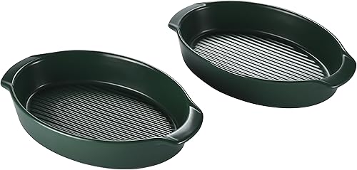 Miniatura 7 de Bruntmor Juego de platos ovalados para horno, duraderos y versátiles, platos de cerámica para servir, aptos para horno, sartenes para hornear,