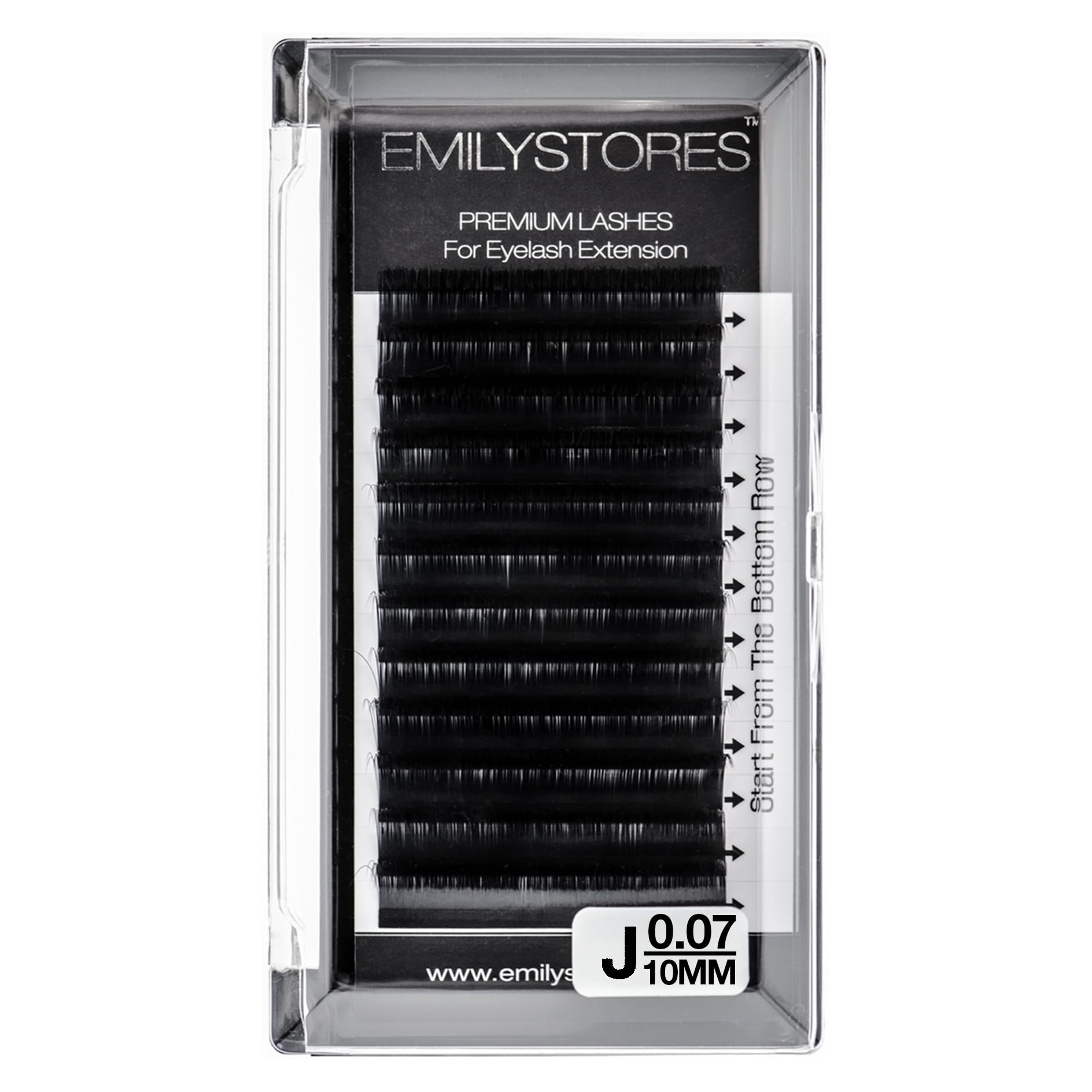 EMILYSTORES Lash Extensions 0.07mm Thickness J Curl Length 10mm Natural Looking Easy Fan Eye Lashes For Eyelash Extensions(0.07,J,10mm)