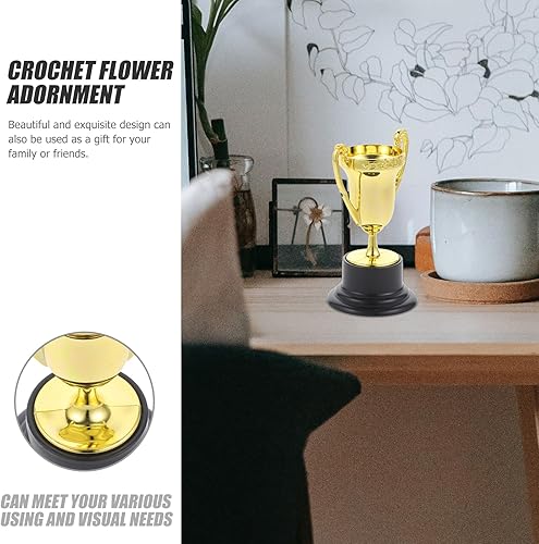 Miniatura 8 de Operitacx 10 piezas Mini Trofeo Deportes Recompensa Trofeo Pequeño Trofeo de Oro Participación Copa de Trofeo Premio Premio Mini Juguetes para Niños