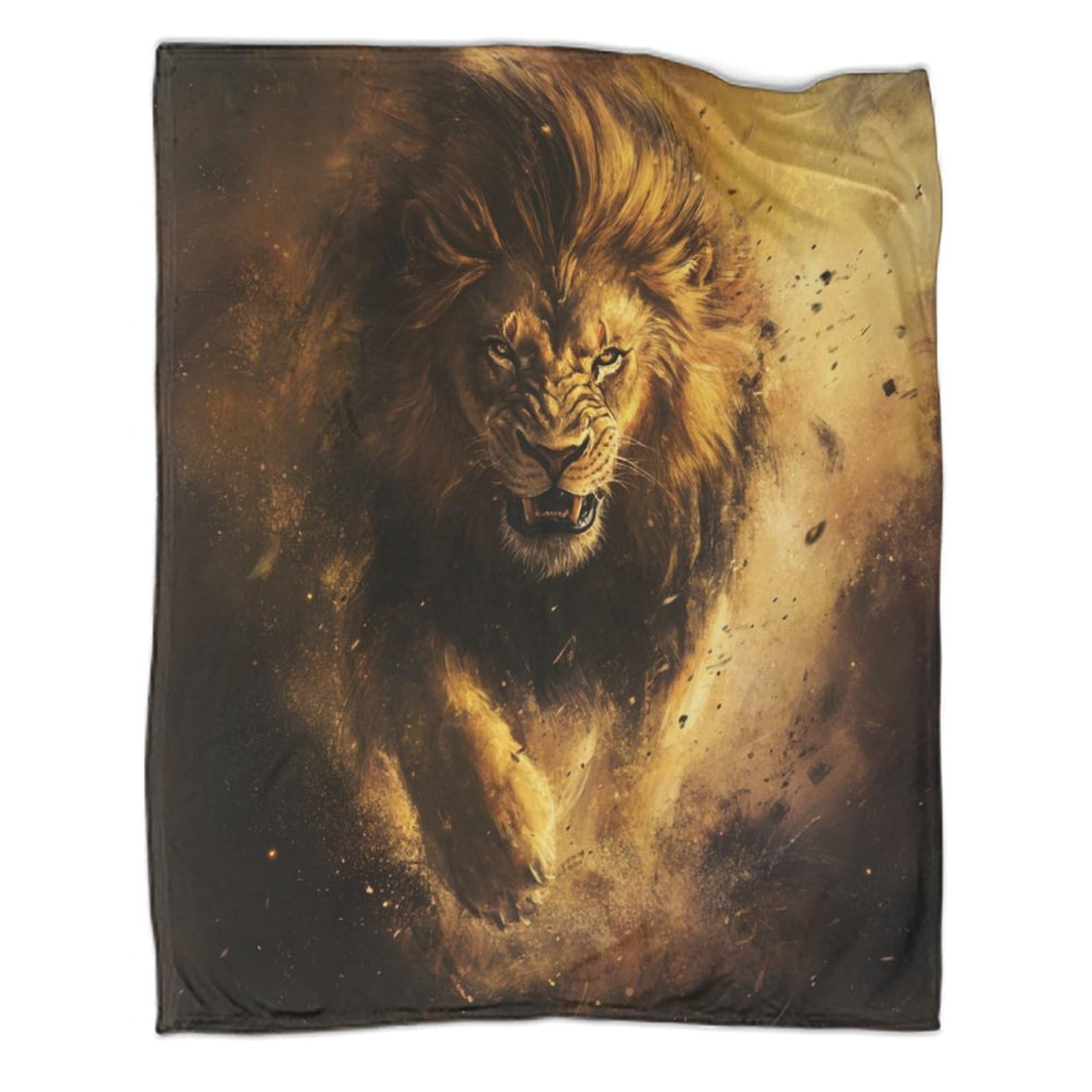 Lion Fleece Blanket Flannel Throw Soft Cozy Thick Warm Fluffy Breathable 3D Blanket Sofa Throw Blanket for Couch Bed for Kids Teens Adults 70x80inch(180x200cm)