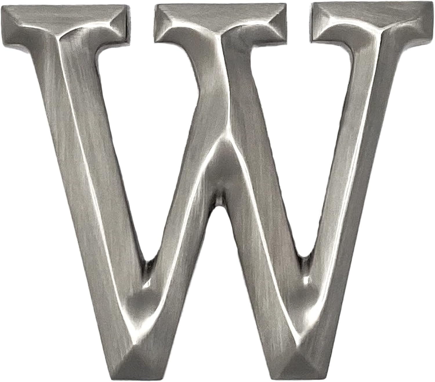 Monogram Letter W Door Knocker - Nickel