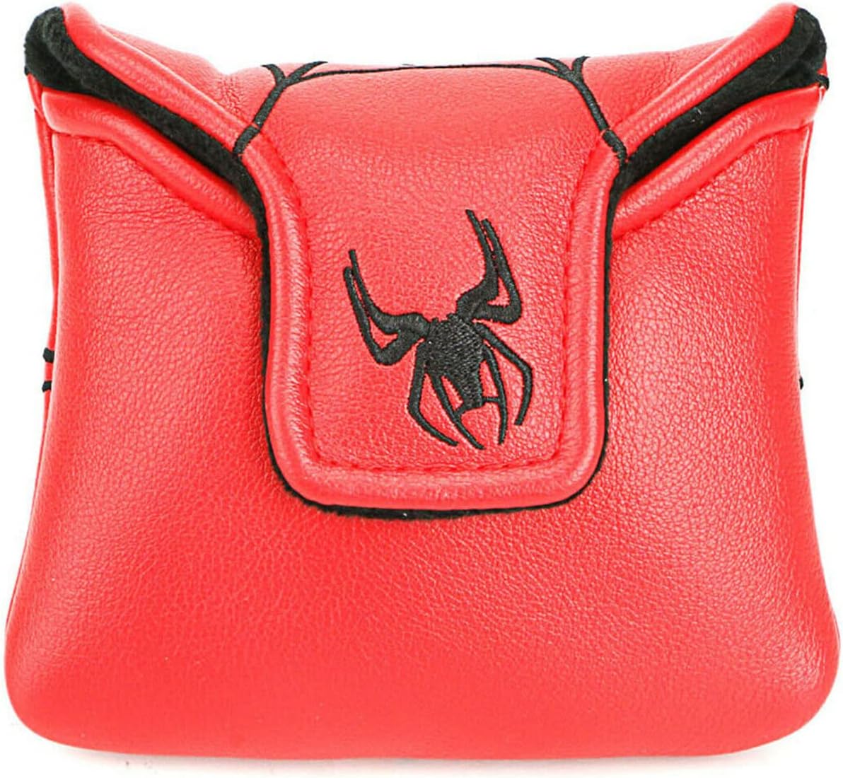 Golf New Spider Embroidery Magnet Golf Square Mallet Club Putter Headcover Red