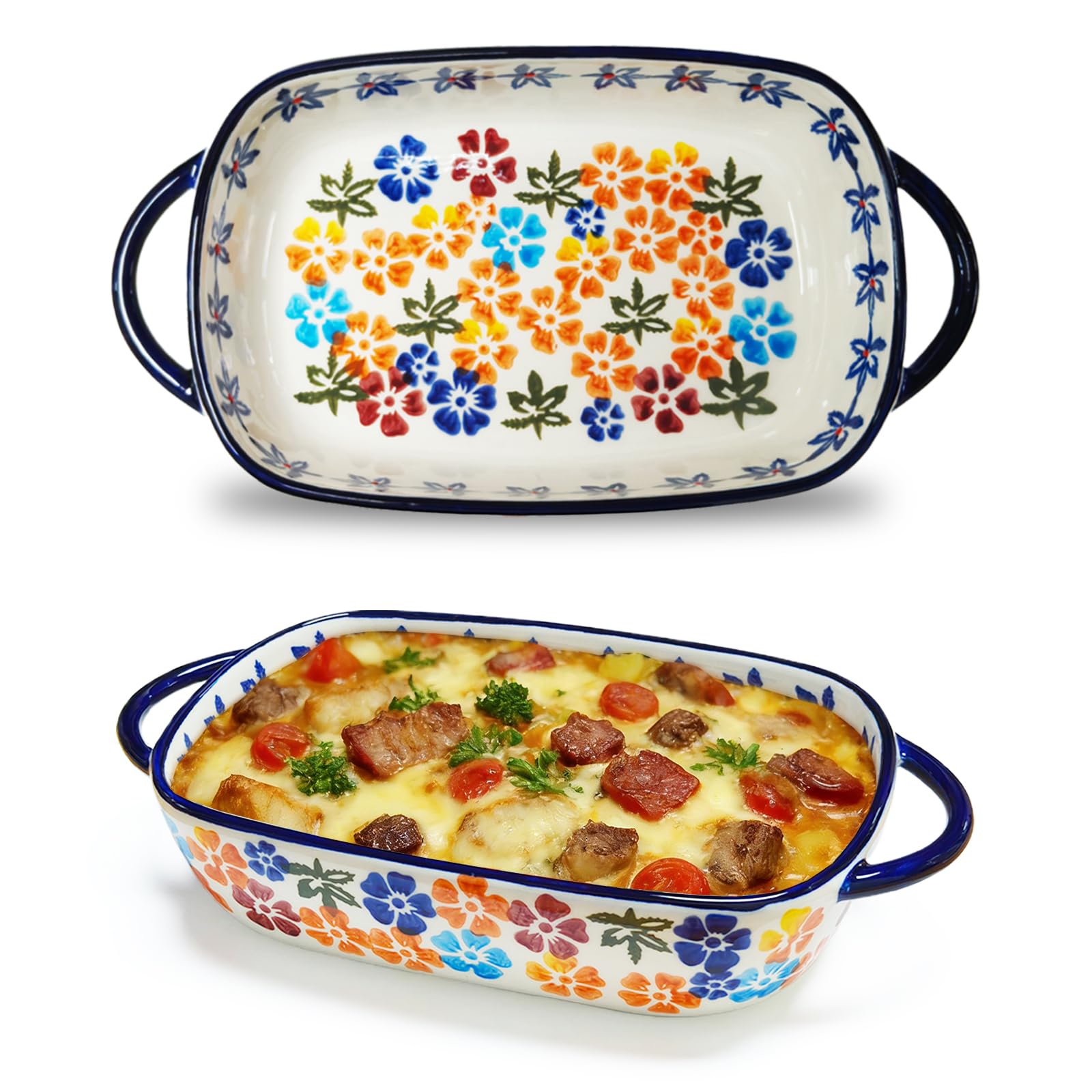 Hengrongshen Backform,Auflaufform Keramik,Lasagneform Kerami