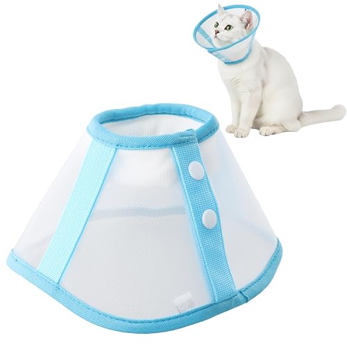 Collarín para Mascotas, Ajustable Cono Mascotas Protector Heridas, Collarin Perros para No Lamerse