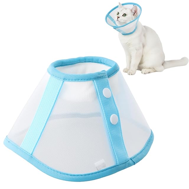Collarín para Mascotas, Ajustable Cono Mascotas Protector Heridas, Collarin Perros para No Lamerse
