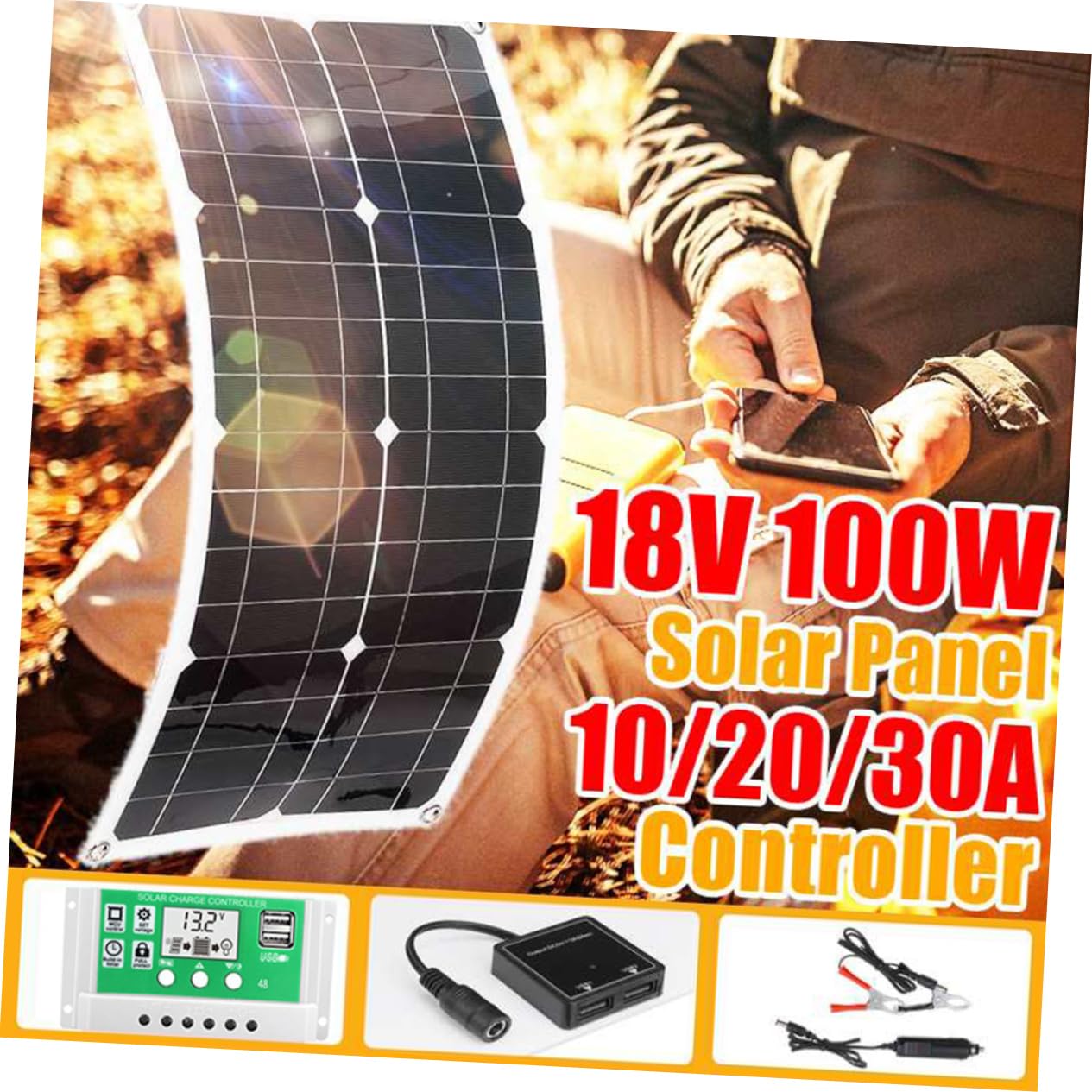 Hemobllo Panel Solar Fotovoltaico y Duradero Protección De Emergencia Para Vehículos