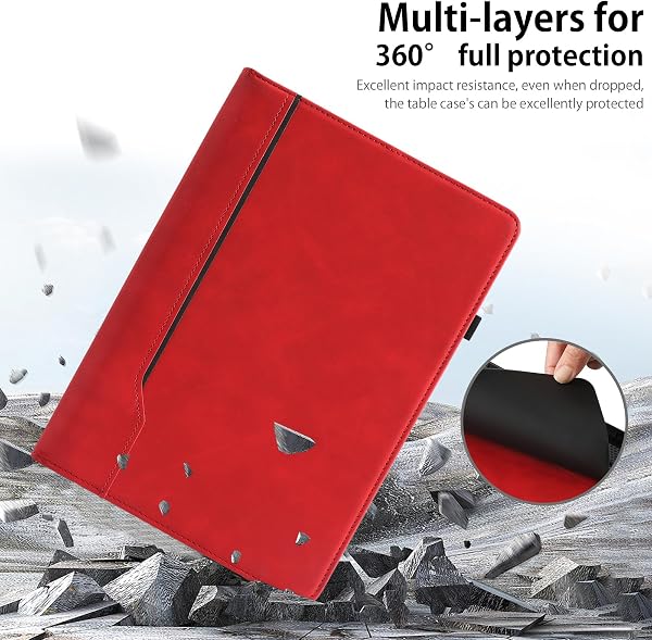 Case for Lenovo Idea Tab 11 Inch Tablet 2025 TB-336ZU TB-336FU, Ultra Slim with Pen Holder Lenovo Idea Tab Case, Red - 5