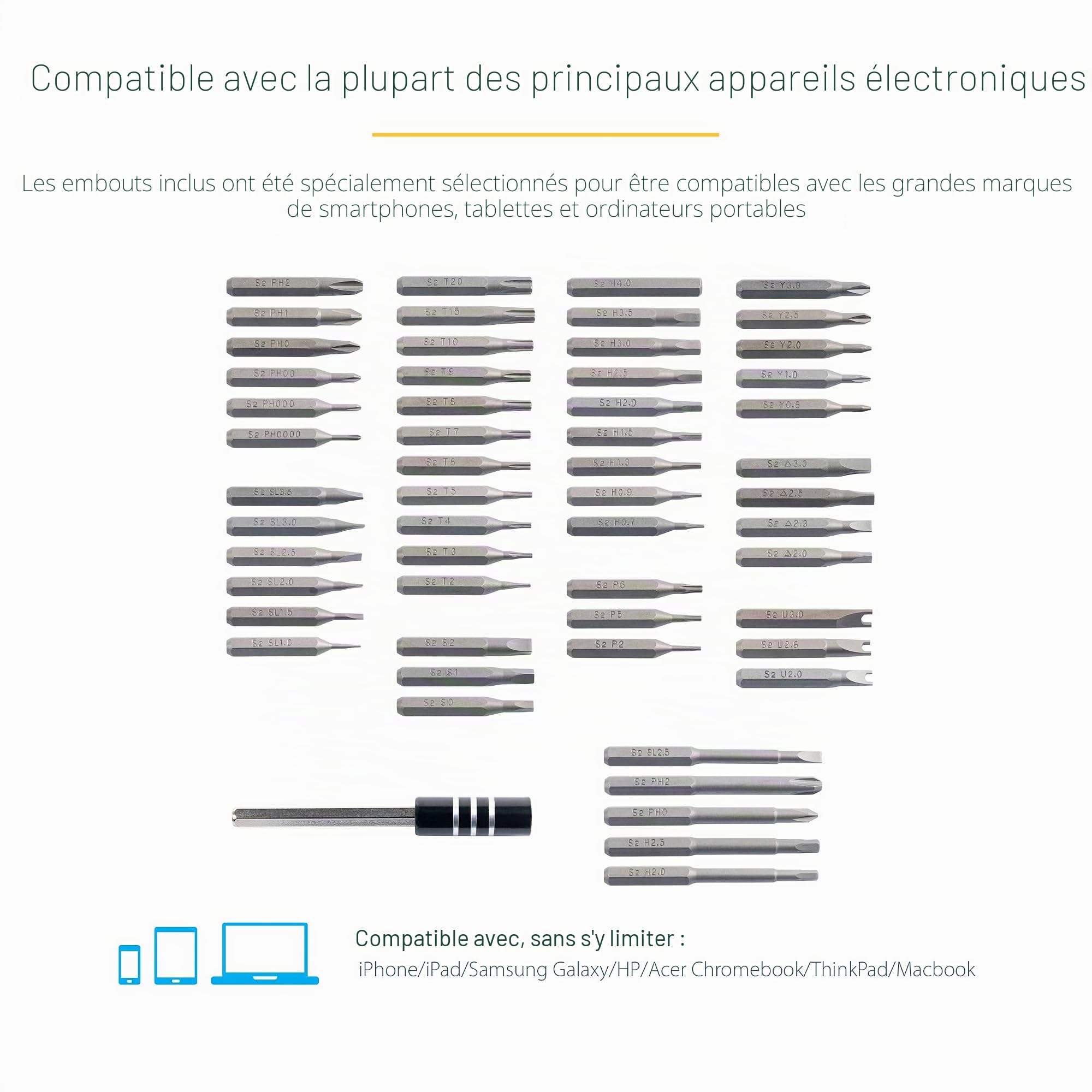 StarTech.com Set Tournevis de Précision Électrique - 55 Embouts - Portable - Alimenté Batterie - Réparation Portable, Ordinateur, Tablette & Smartphone - Tapis Magnétique (CTK55PCEDRIVE) | Tapis de travail magnétique, Sans fil portable à piles, Réparation