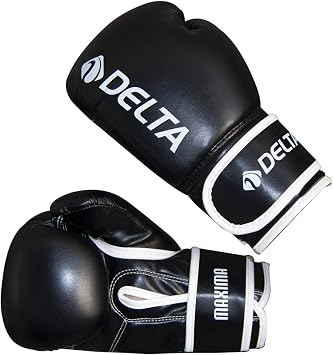 Delta Boxing Gloves Maxima-Black-6Oz Boxing Gloves Black 6 Oz