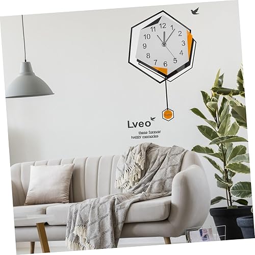 Miniatura 8 de VOSAREA 2pcs Wall Clock Hanging Wall Swinging Tail Clock Wall Decorative Modern Wall Decor Decorative Clock Reloj De Pared Digital Trendy Decor