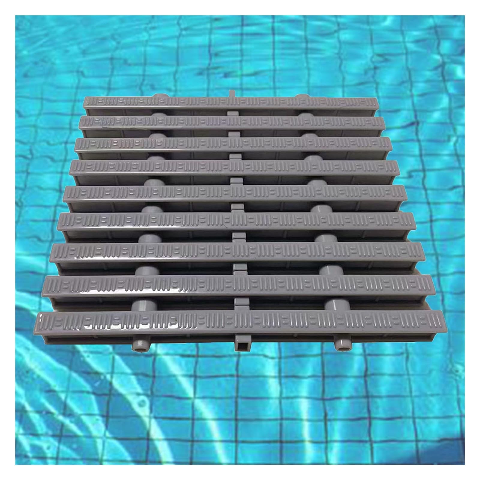 Generico Griglia di Scarico per Piscina - 15 Pezzi da 18 cm per drenaggio, Ideale per Bordi Piscina, recinzioni da Giardino e passerelle - Resistente e Facile da installare
