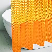 Vista 20 de Forro de Cortina de Ducha de Plástico Cristal 3D Azul, 72x72 Pulgadas Fino Ligero Cubo de Hielo Plástico Baño Ducha Cortina Interior con Ojales