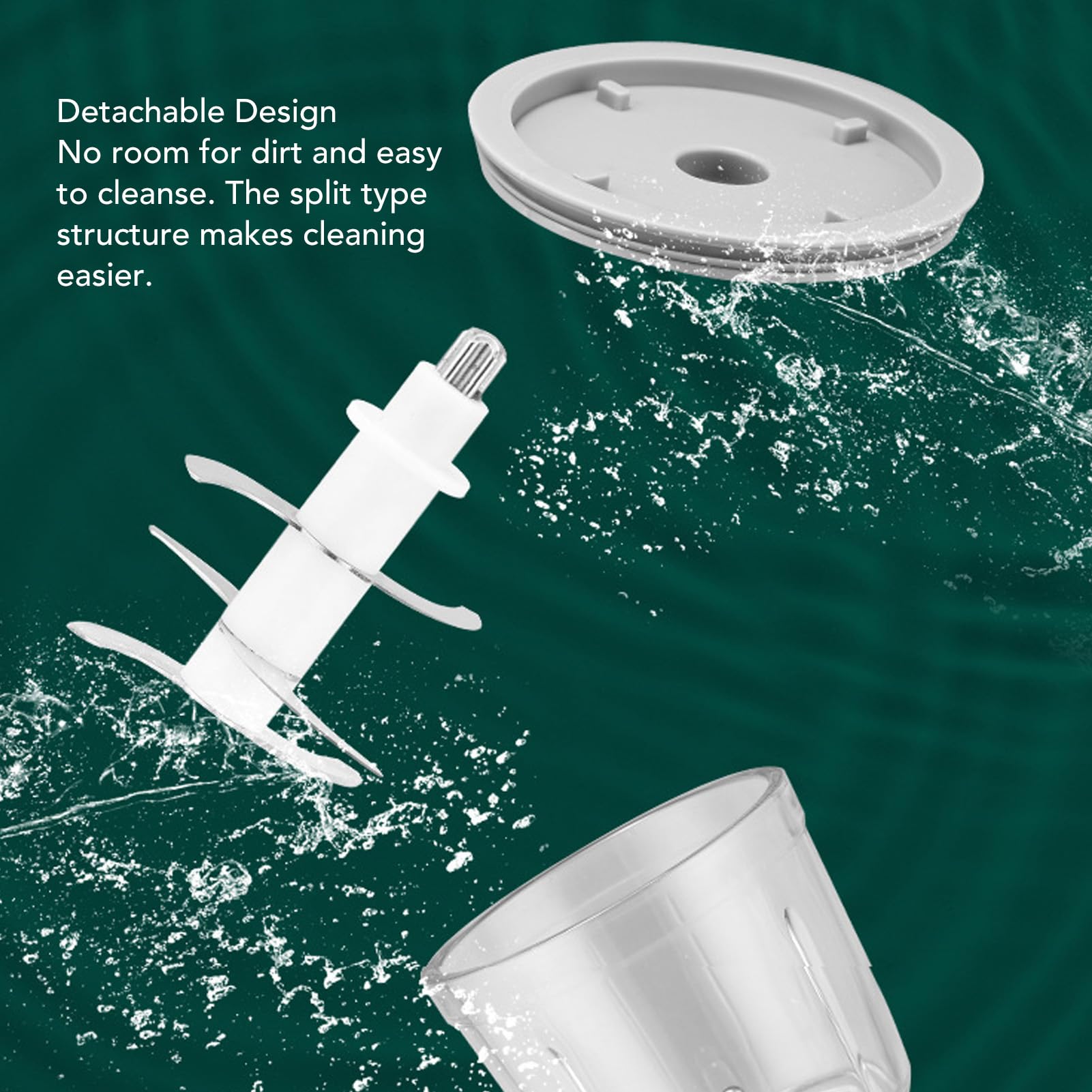 Pssopp Mini Procesador de Alimentos, Material ABS, Picadora Eléctrica e Inalámbrica para Alimentos para Bebés y Comidas de Cocina, Capacidad de 300 Ml, Picadora Portátil de Verduras y Carne (GREEN)