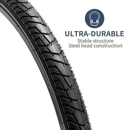 Miniatura 3 de YUNSCM 2-PCS 26" Road Bike Tires 26x1.50 and 26" Heavy Duty Bike Tubes Schrader Valve Compatible with 26x1.5 26 x 1.50 Bike Bicycle Tires and Tubes