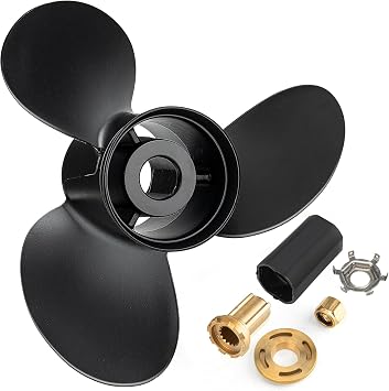 13X19 Pitch 48-77346A45 Upgrade Aluminium Boat Propeller for Mercury Outboard Motors 60 75 90 100 115 Hp,15 Spline Tooth,Hub Kits Included,Rh,13X19p